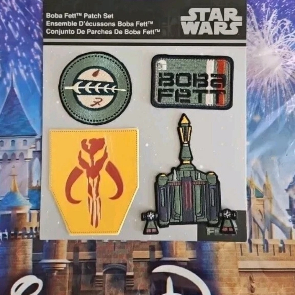 Disney PARKS Star Wars Boba Fett Set of 4 Patches